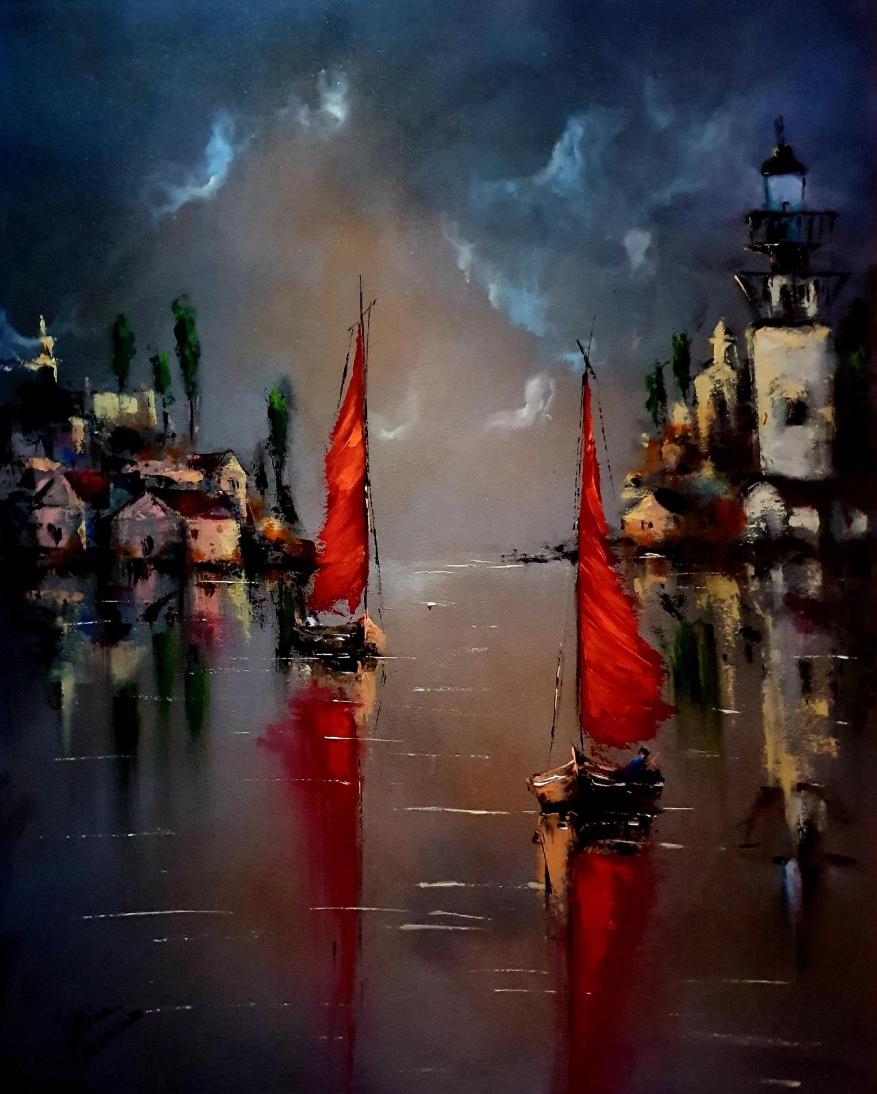 ArteDiAlina.com painting: dark clouds will disappear soon